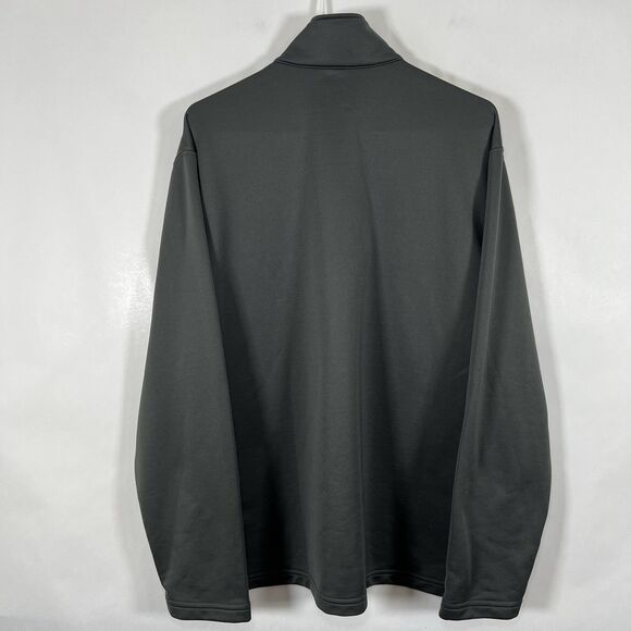 Puma Golf 1/4 Zip Pullover Men Size Large Gray Orange Performance Stretch Jacket - Picture 10 of 12